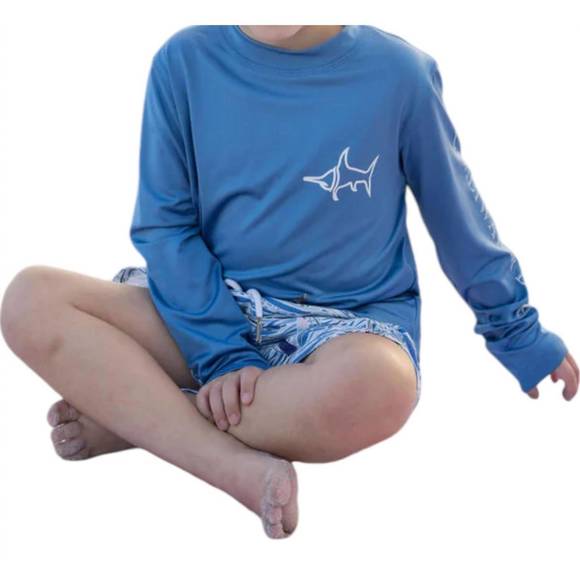 NEW SALTWATER BOYS CO. tybee rashguard in navy - Picture 3 of 3